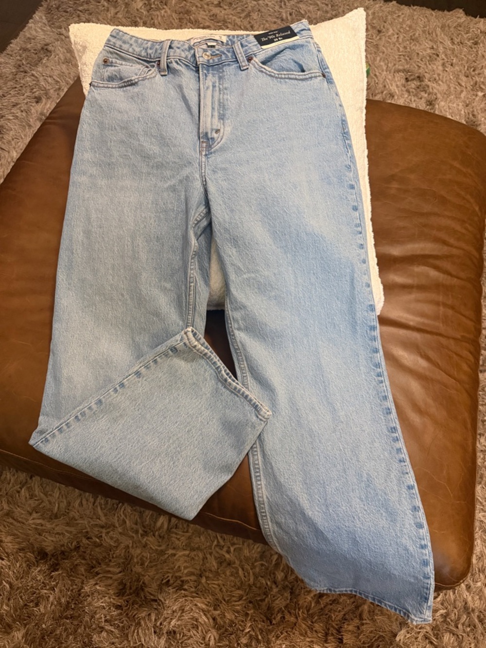 Abercrombie & Fitch Light Blue Wide Leg Jeans
